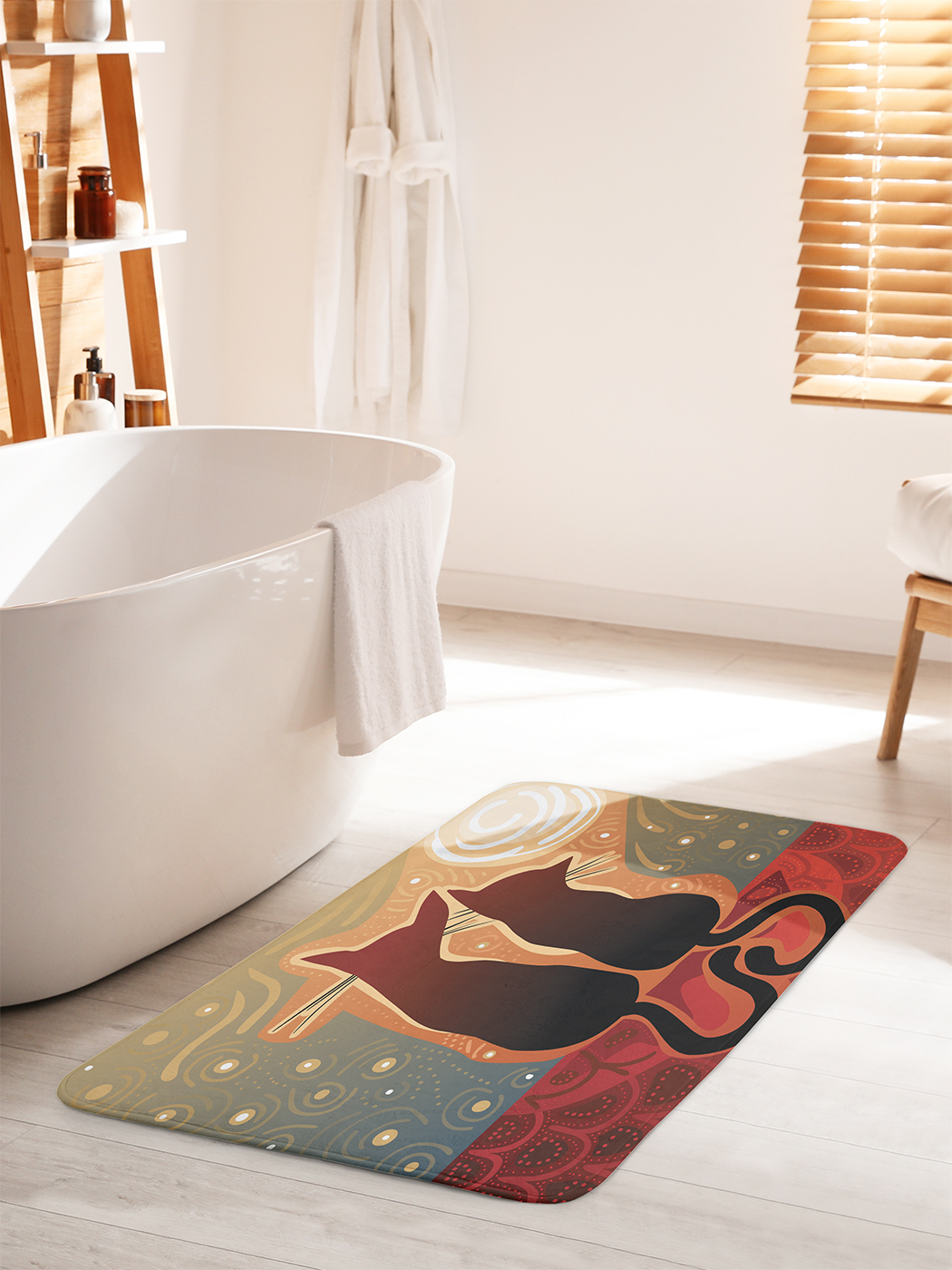 

Коврик для ванной туалета душа JoyArty "Мечтающие коты", bath_14815_60x100