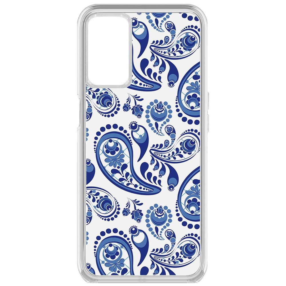 

Чехол-накладка Krutoff Clear Case Гжель для Oppo A16, Прозрачный