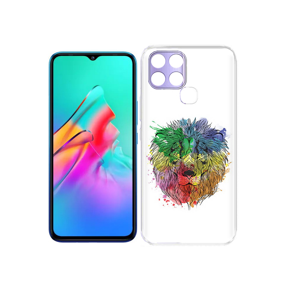 

Чехол MyPads Tocco для Infinix Smart 6 разноцветный гордый лев, Прозрачный, Tocco