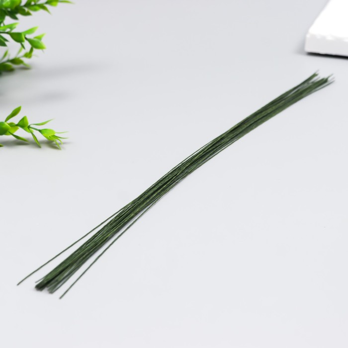 Проволока для творчества Зелёная (набор 20 шт) 0,37 мм, 36 см