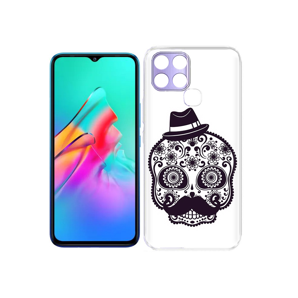 

Чехол MyPads Tocco для Infinix Smart 6 разрисованный скелет, Прозрачный, Tocco