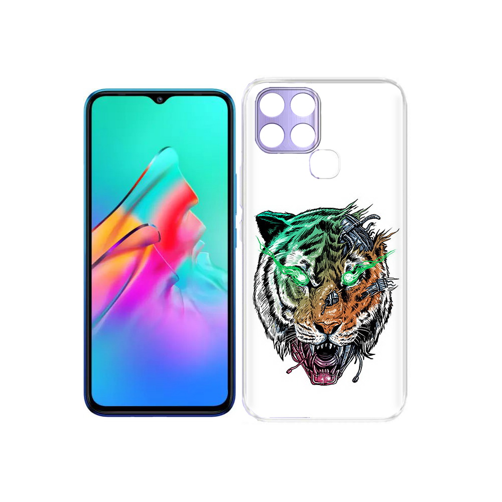 

Чехол MyPads Tocco для Infinix Smart 6 робо-тигр, Прозрачный, Tocco