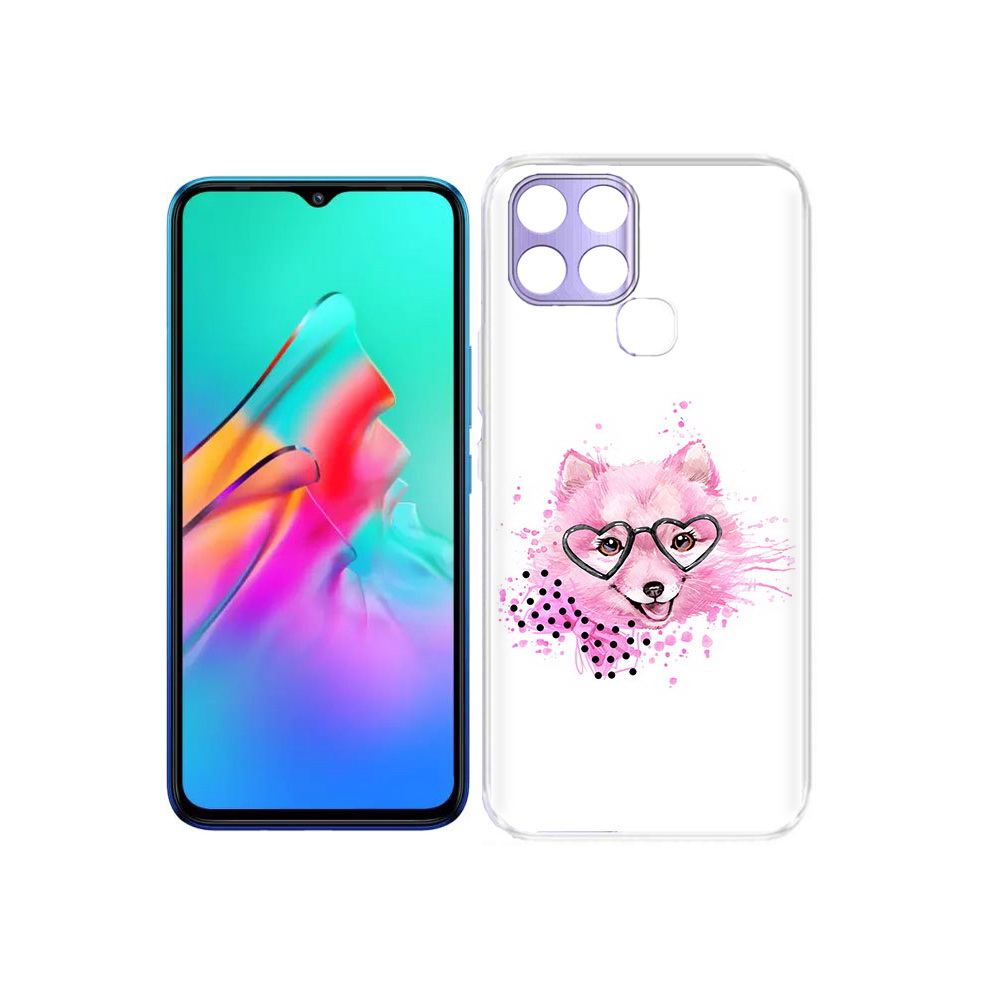 

Чехол MyPads Tocco для Infinix Smart 6 розовый волченок, Прозрачный, Tocco