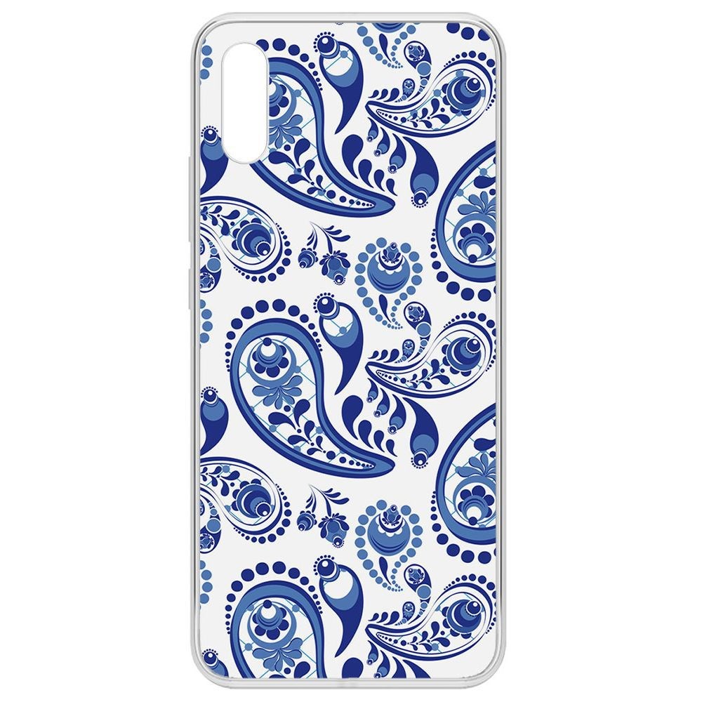 

Чехол-накладка Krutoff Clear Case Гжель для Xiaomi Redmi 9A, Прозрачный
