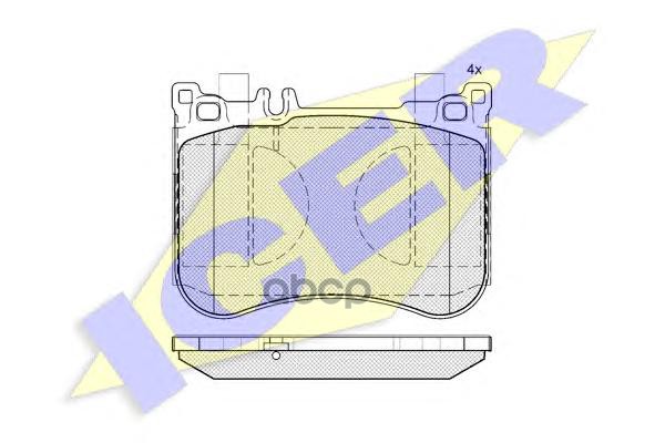 

Колодки дисковые передние MB SL R231 12># 182080