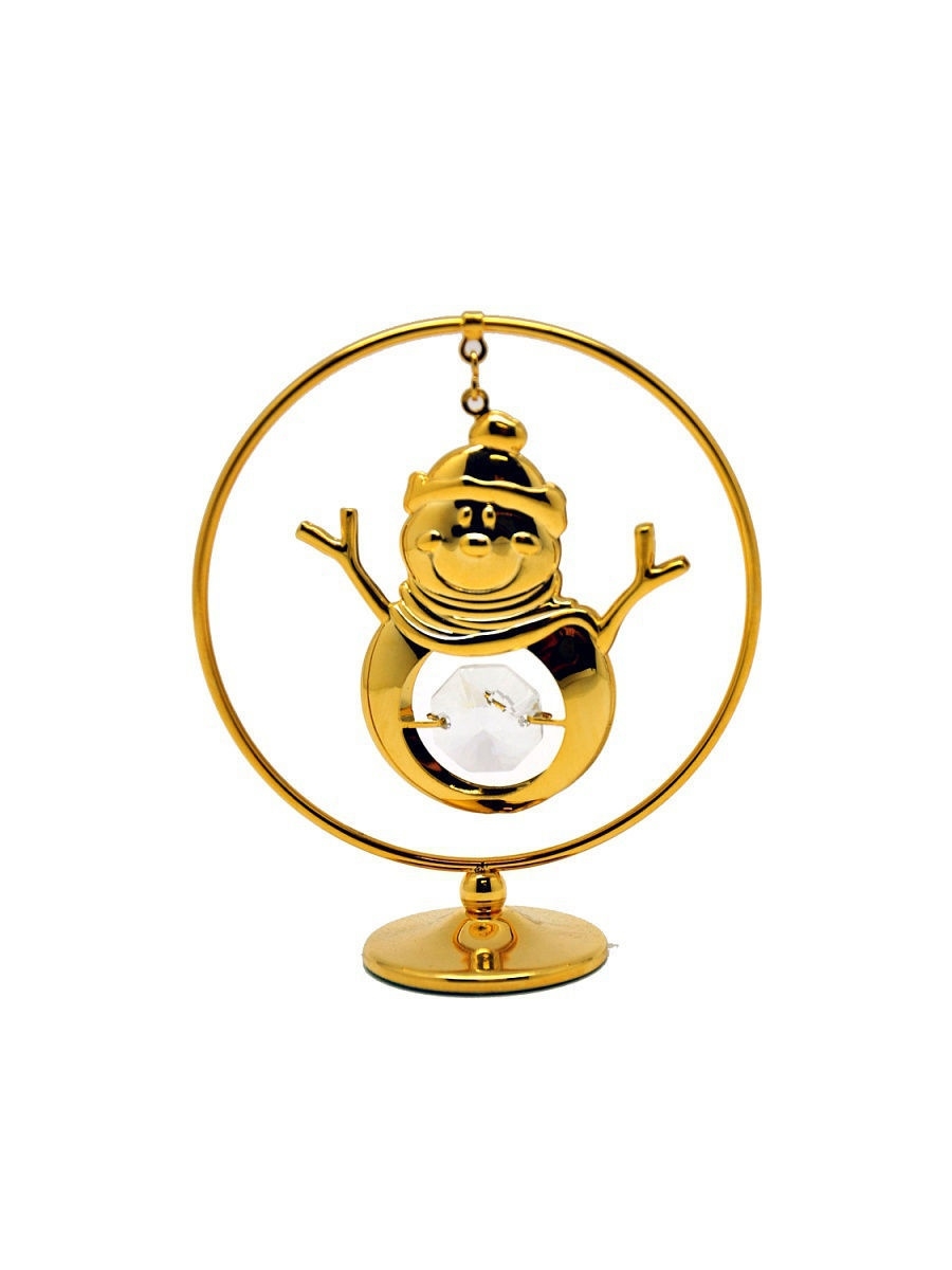 

Фигурка снеговик в кольце CRYSTOCRAFT 300-105-GCL золотистый, 300-105-GCL