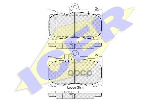 

Тормозные колодки ICER передние 182059