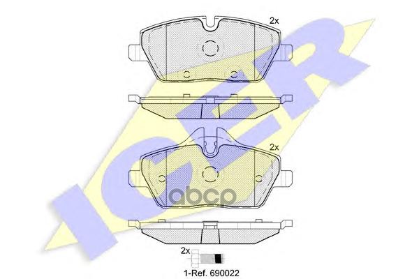 

Тормозные колодки ICER передние 181662202