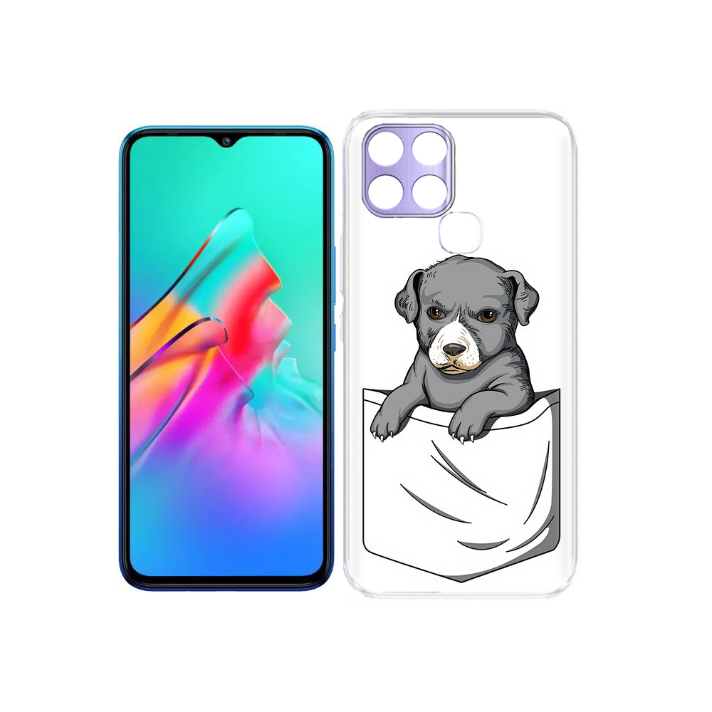

Чехол MyPads Tocco для Infinix Smart 6 собачка в кармане, Прозрачный, Tocco