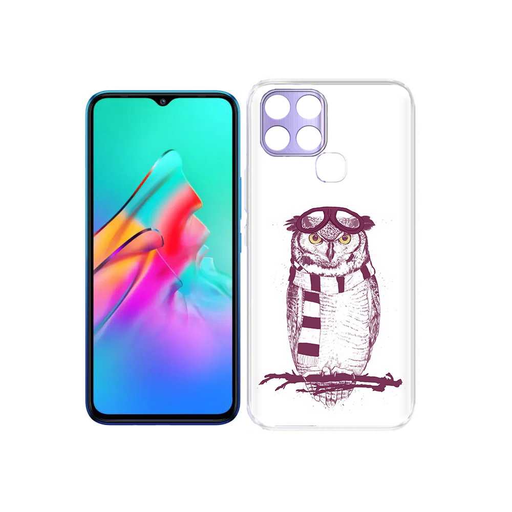 

Чехол MyPads Tocco для Infinix Smart 6 сова-летчик, Прозрачный, Tocco