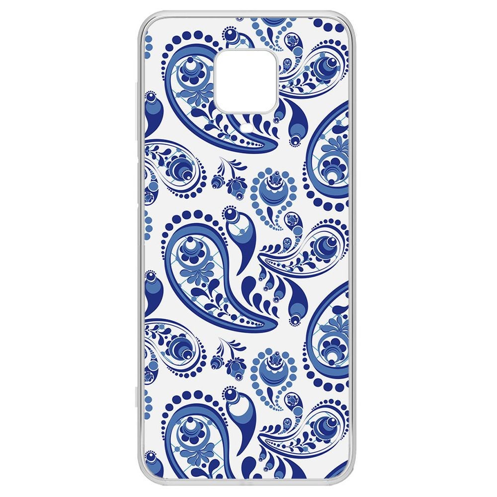 

Чехол-накладка Krutoff Clear Case Гжель для Xiaomi Redmi Note 9 Pro
