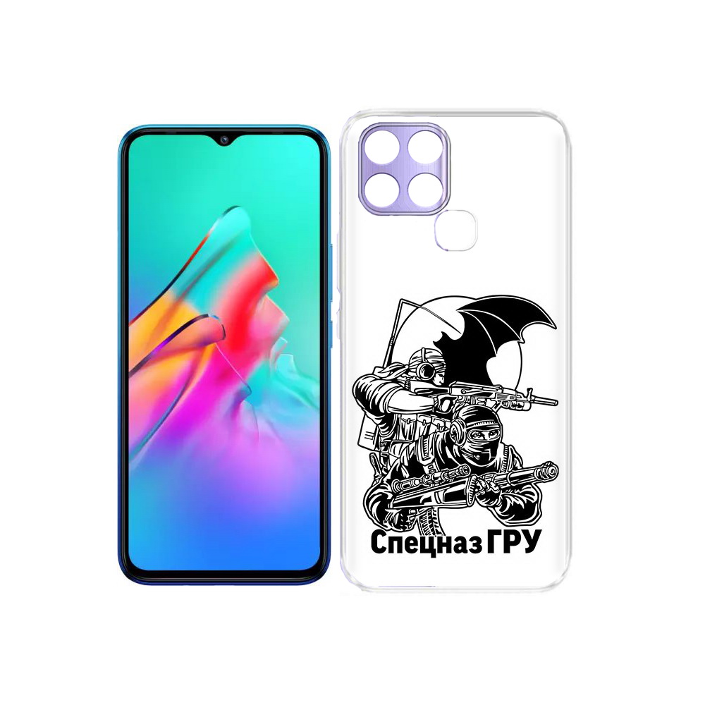 

Чехол MyPads Tocco для Infinix Smart 6 спецназ гру, Прозрачный, Tocco