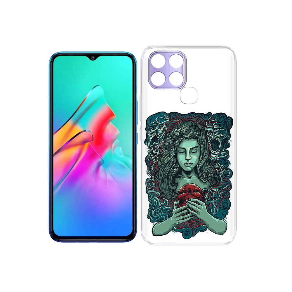 

Чехол MyPads Tocco для Infinix Smart 6 спящая девушка, Прозрачный, Tocco