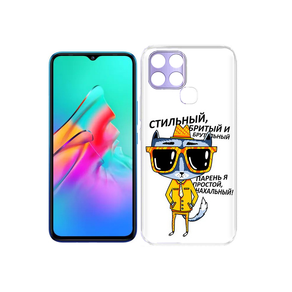 

Чехол MyPads Tocco для Infinix Smart 6 стильный кот, Прозрачный, Tocco