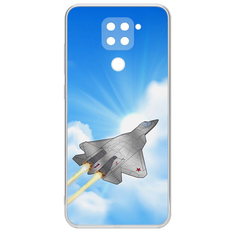 

Чехол-накладка Krutoff Clear Case СУ-57 для Xiaomi Redmi Note 9, Прозрачный