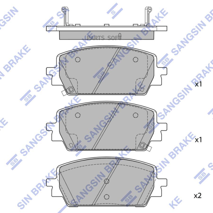 

Колодки тормозные GENESIS G80 21- зад. Sangsin brake SP4513
