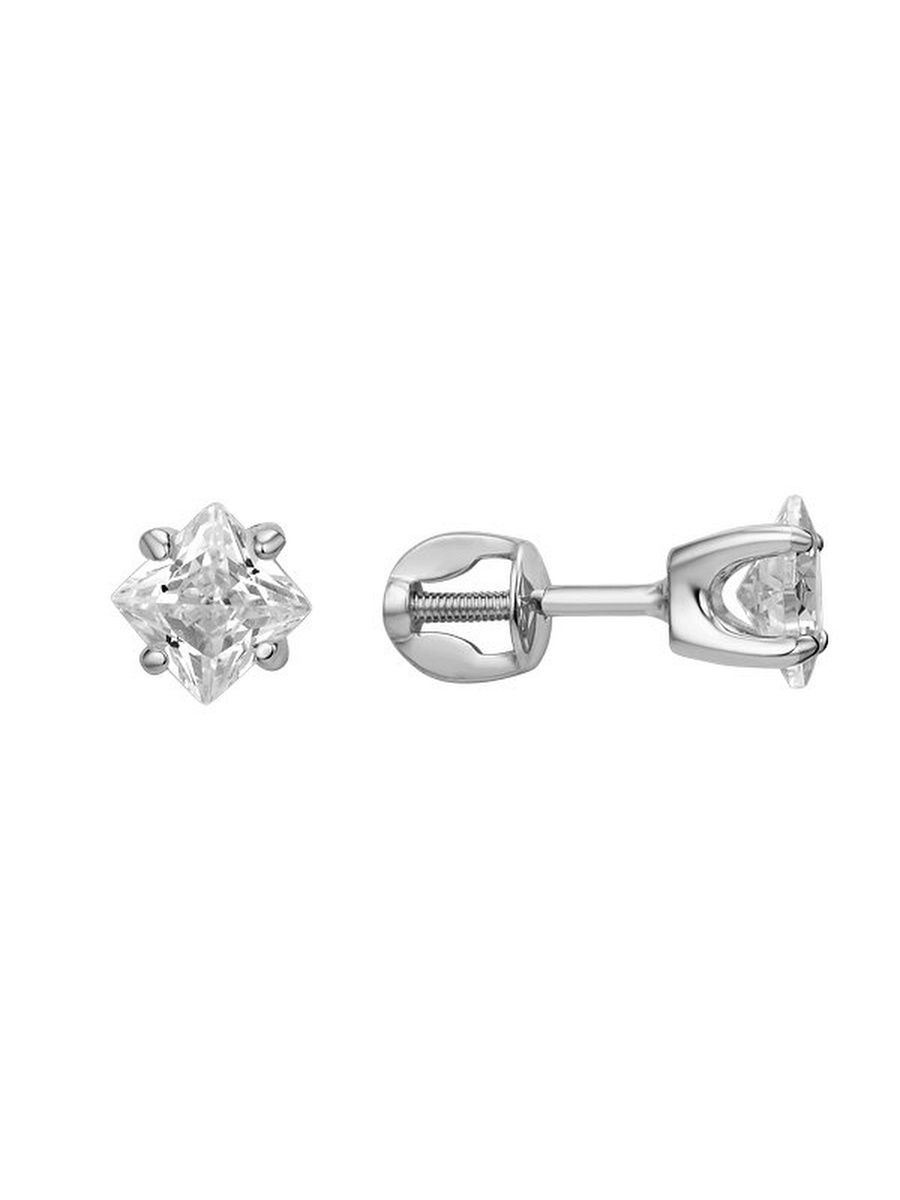 

Серьги пусеты из золота TEO MAORI 8009022-3101, фианит, 8009022-3101