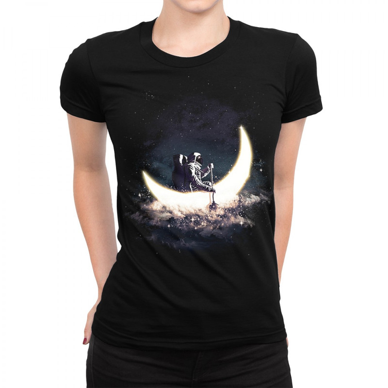 

Футболка женская Dream Shirts Лунный Гондольер черная 3XL, Черный, Лунный Гондольер
