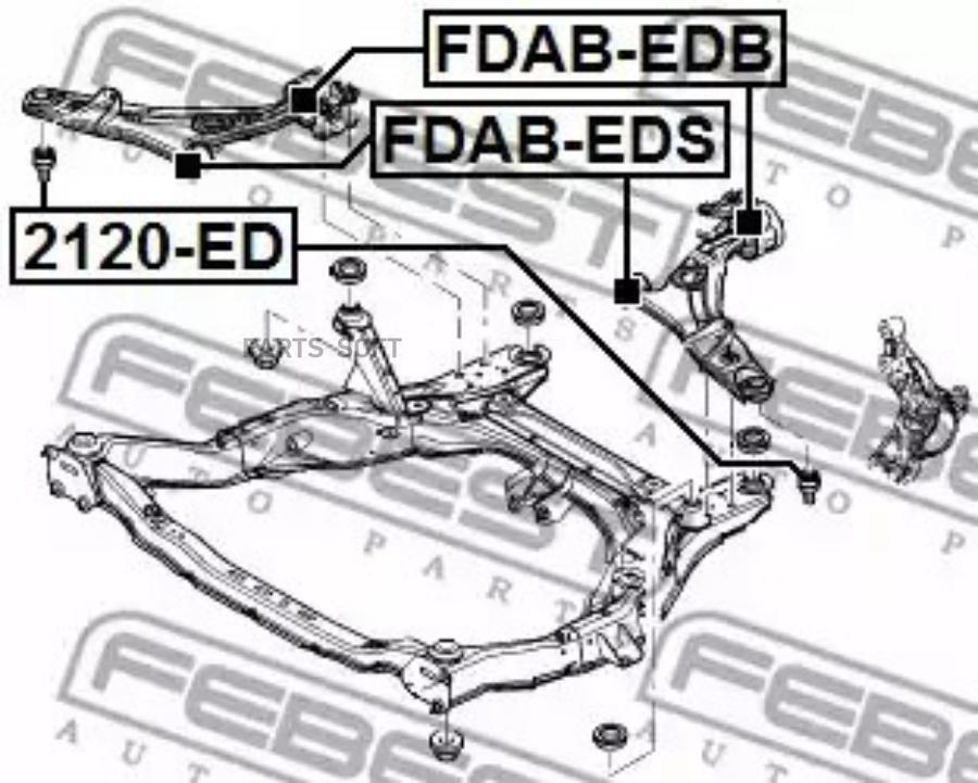 

Опора Шаровая Пер. Ниж. Рычага Ford Edge (Usa) 2007-2014 [Can] Febest арт. 2120-ED