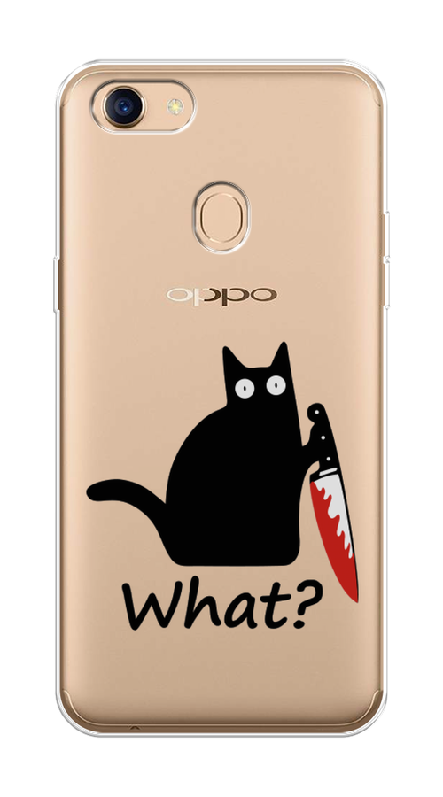 

Чехол на Oppo F5 "Котик с ножом", Черный;красный, 250250-6