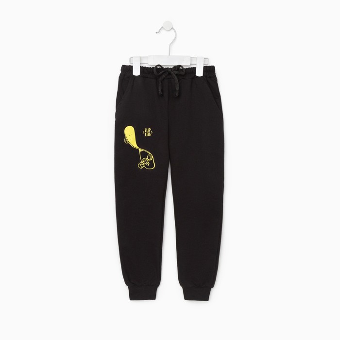 

Брюки для мальчика, цвет чёрный/скейт, рост 116-122 см, 9458438