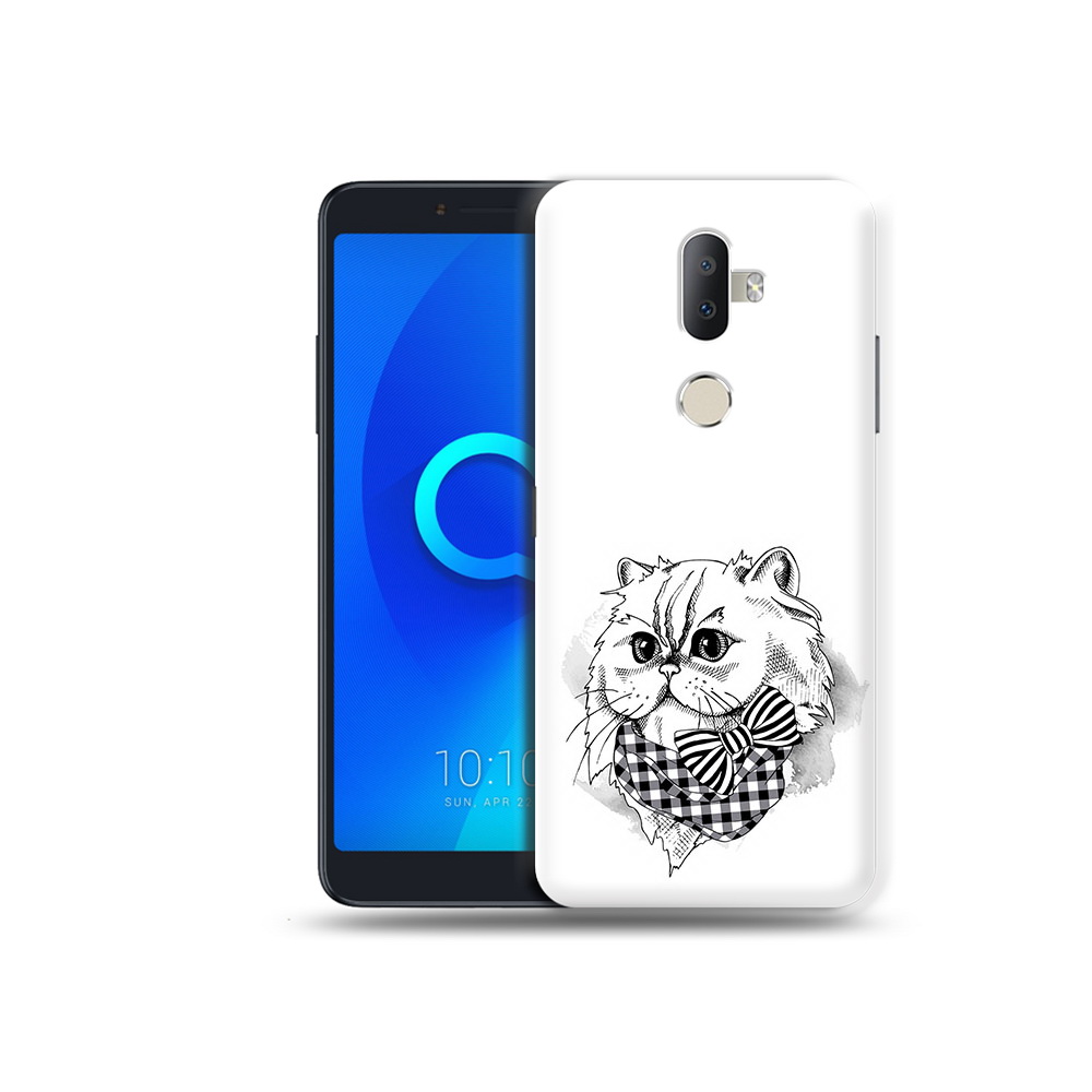 

Чехол MyPads Tocco для Alcatel 3V нарисованная красивая кошечка, Прозрачный, Tocco