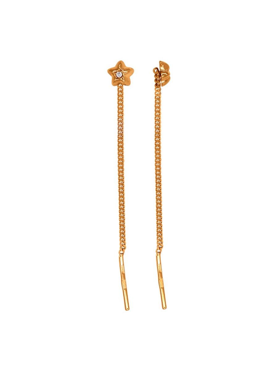 

Серьги из золота TEO MAORI 7200102214, фианит, 7200102214