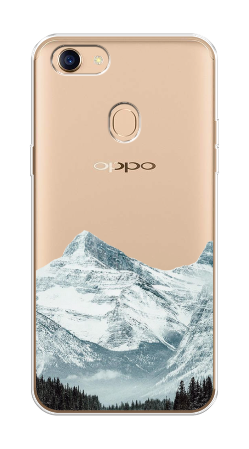 

Чехол на Oppo F5 "Горы арт 1", Белый;зеленый, 250250-2