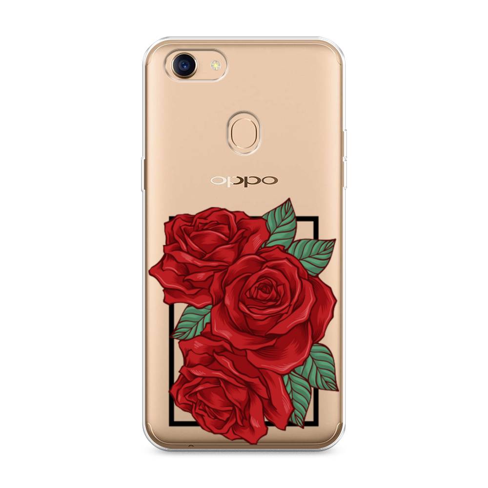 

Чехол для Oppo F5 "Три алые розы", Красный, 250250-2