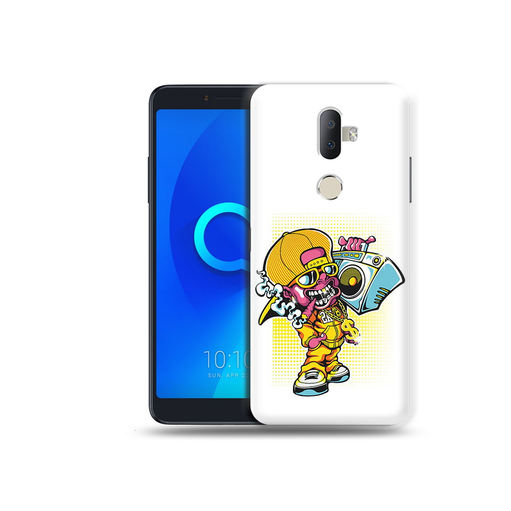 

Чехол MyPads Tocco для Alcatel 3V нарисованный парень с колонкой, Прозрачный, Tocco