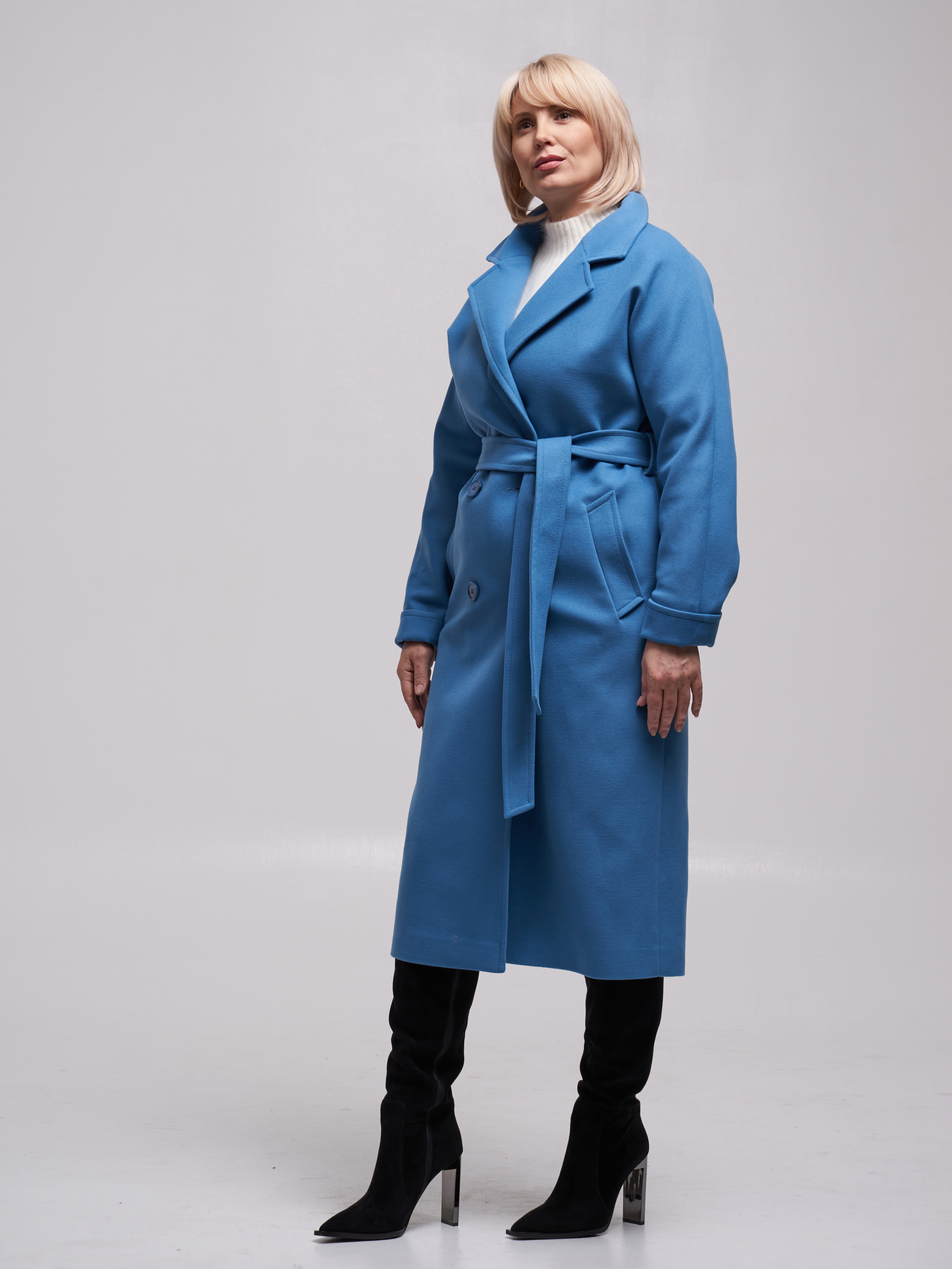 Пальто женское MILADY B125 синее 42 RU