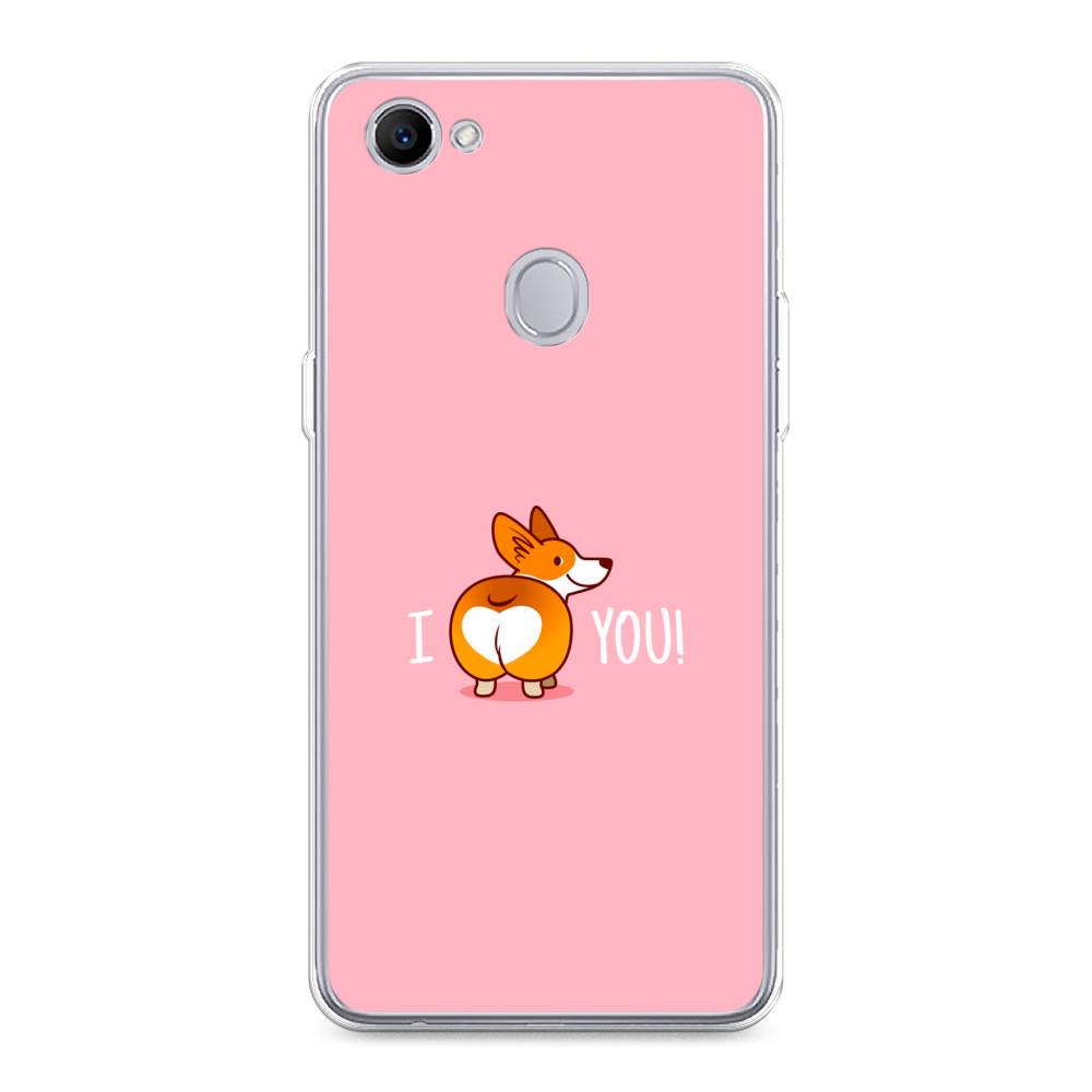 

Чехол для Oppo F7 "Корги I love you", Розовый;коричневый;белый, 250350-1