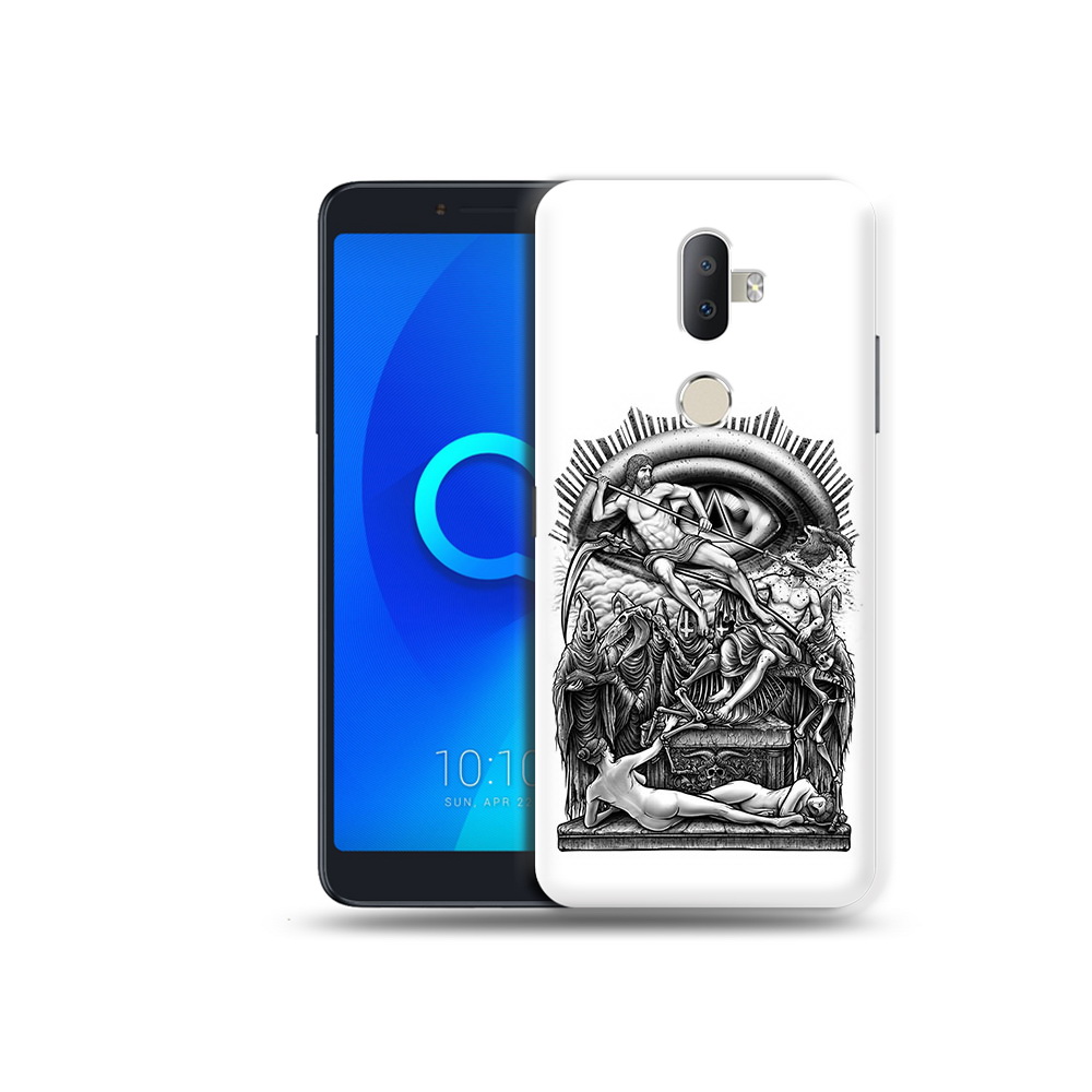 

Чехол MyPads Tocco для Alcatel 3V оракул черно белый, Прозрачный, Tocco