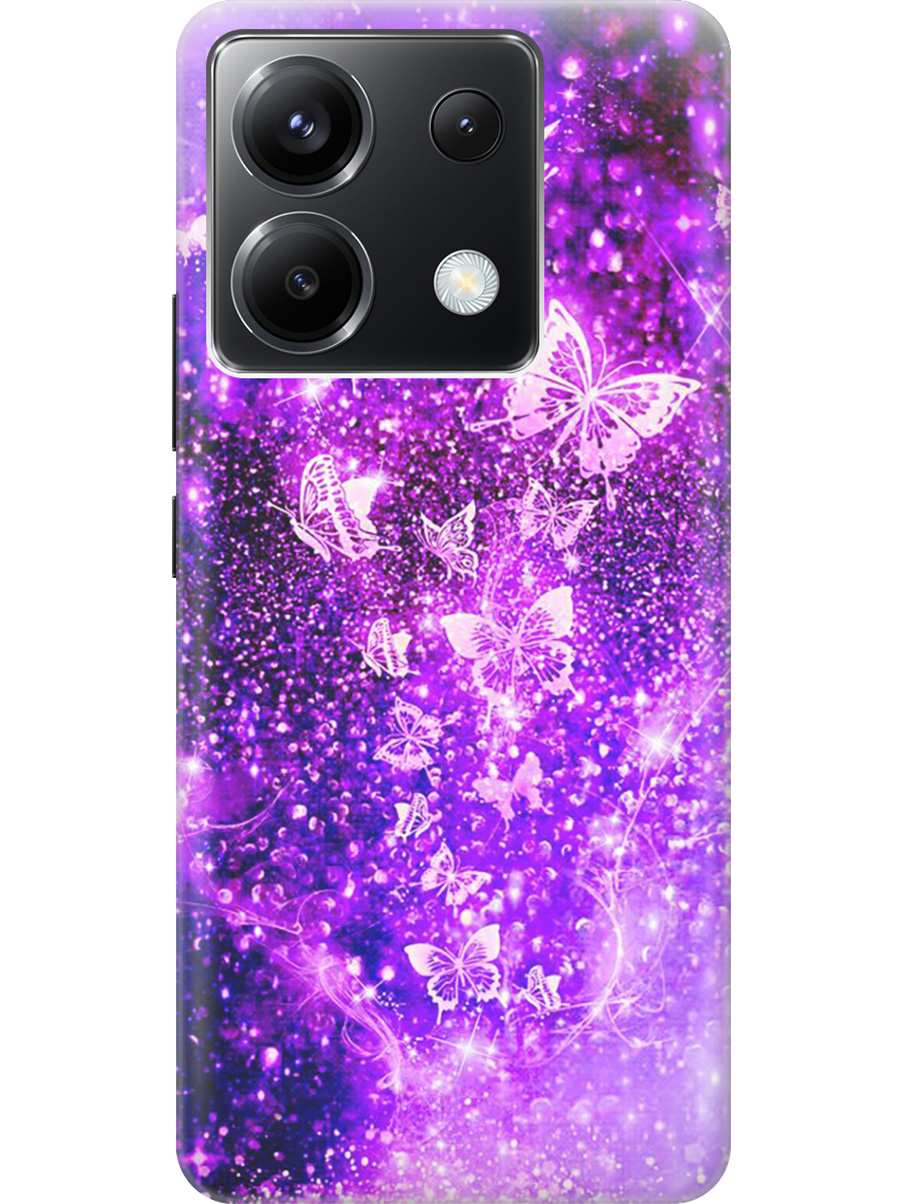 

Силиконовый чехол на Xiaomi Redmi Note 13 Pro 5G / Poco X6 5G с рисунком "Котик и нитки", Фиолетовый;черный, 20012104