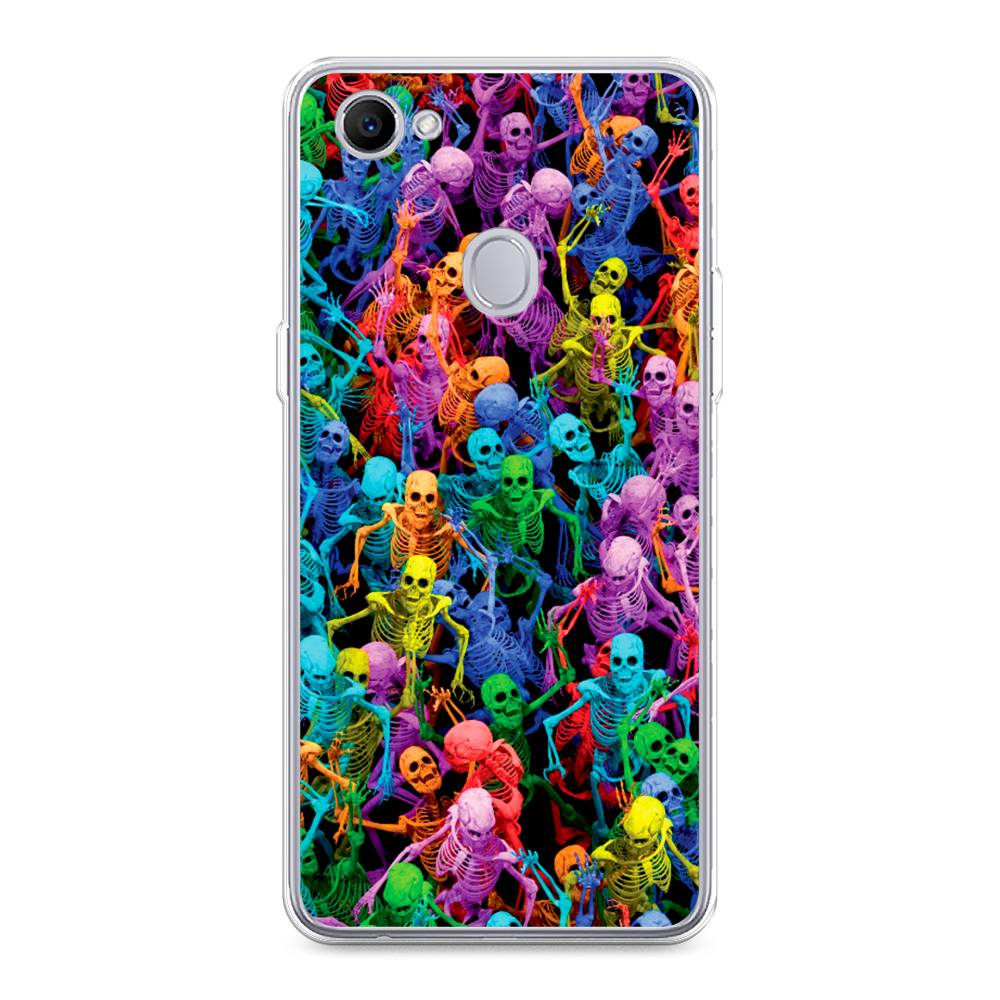 

Чехол для Oppo F7 "Вечеринка скелетов", Фиолетовый;желтый;оранжевый, 250350-6