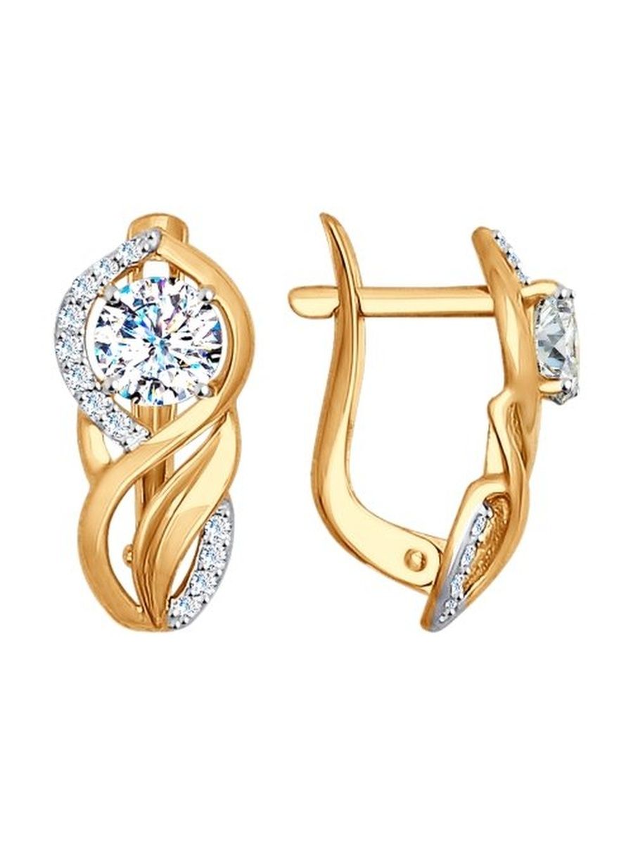 

Серьги из золота TEO MAORI 827463, фианит, 827463