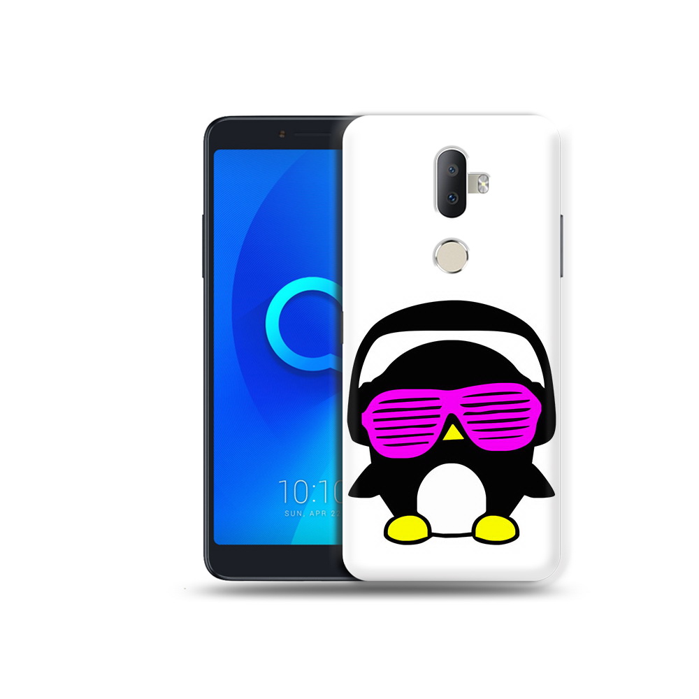 

Чехол MyPads Tocco для Alcatel 3V пингвин, Прозрачный, Tocco