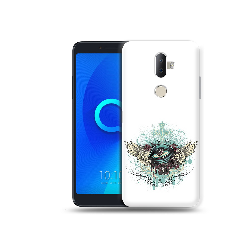 

Чехол MyPads Tocco для Alcatel 3V плачущий глаз с крыльями, Прозрачный, Tocco