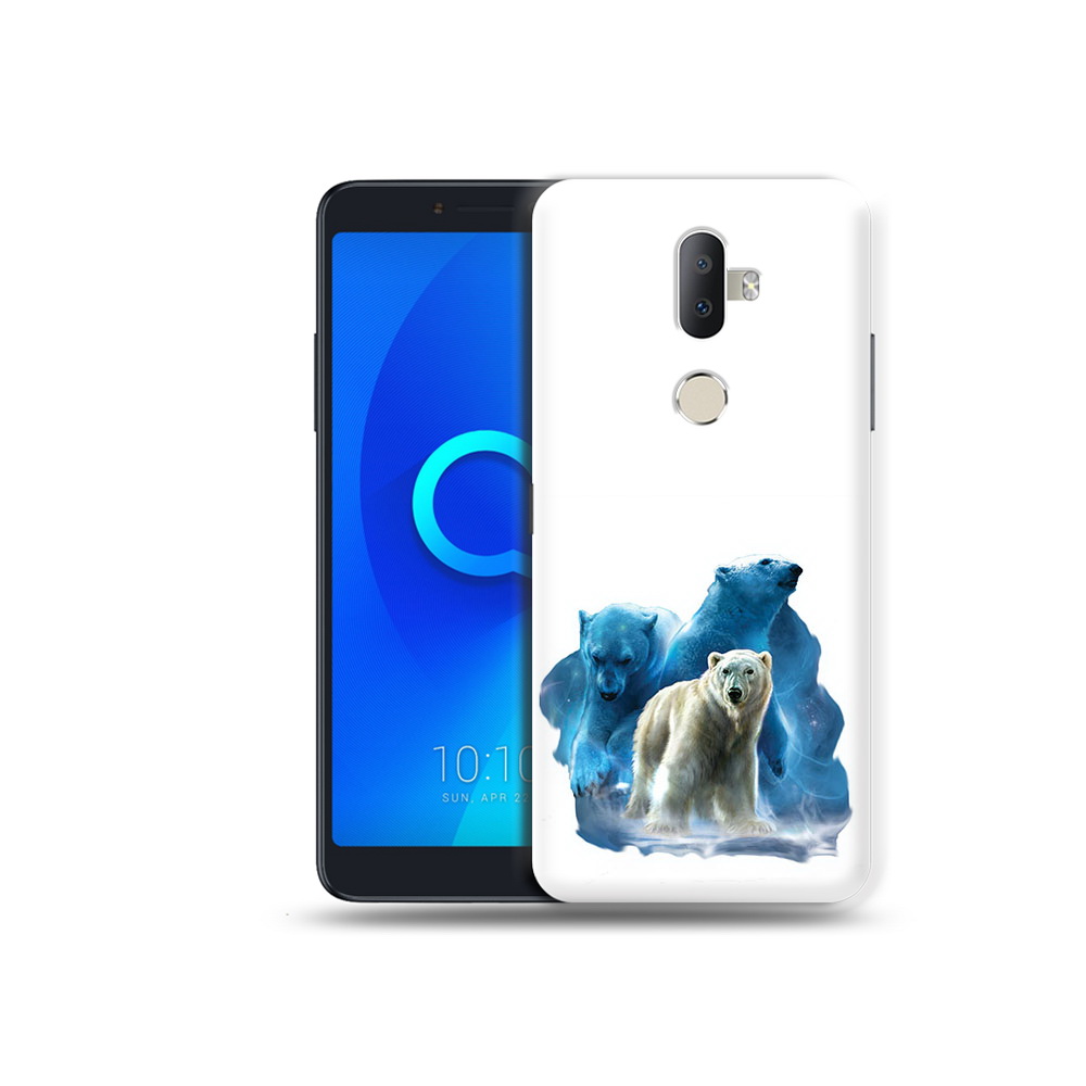 

Чехол MyPads Tocco для Alcatel 3V полярный медведь, Прозрачный, Tocco