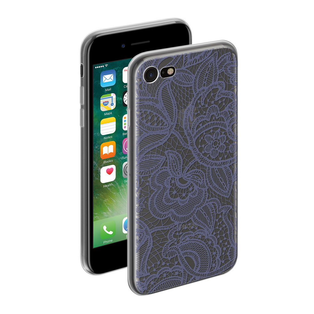 

Чехол Deppa Gel Art Case Boho Темное кружево для Apple iPhone 7, Серый, Gel Art Case