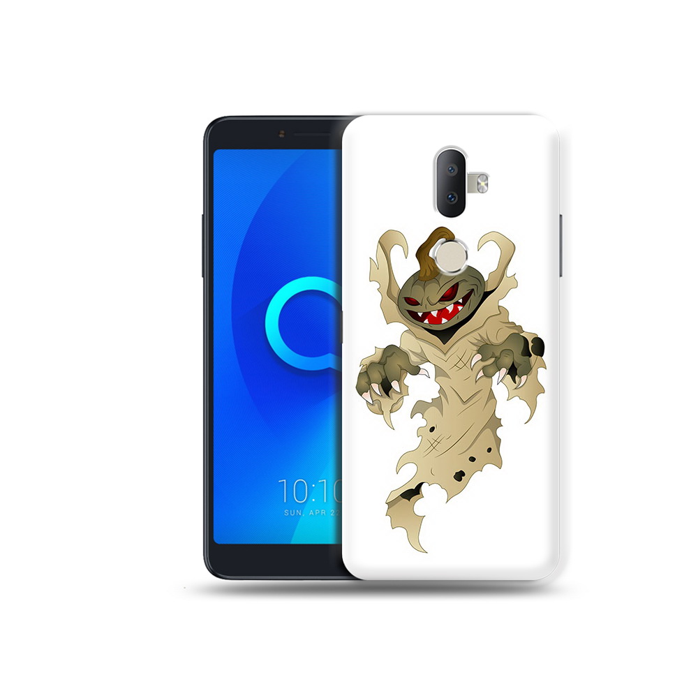 

Чехол MyPads Tocco для Alcatel 3V призрак хэллоуина, Прозрачный, Tocco