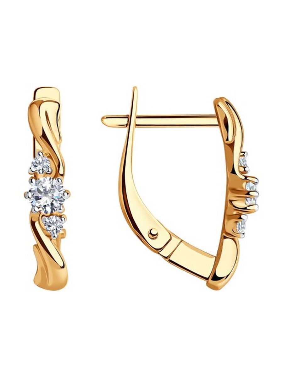 

Серьги из золота TEO MAORI 828872, фианит, 828872