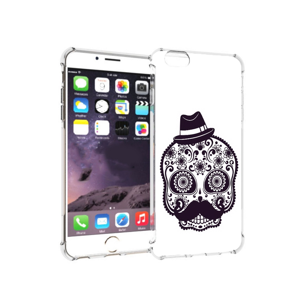 

Чехол MyPads Tocco для Apple iPhone 6 Plus разрисованный скелет, Прозрачный, Tocco