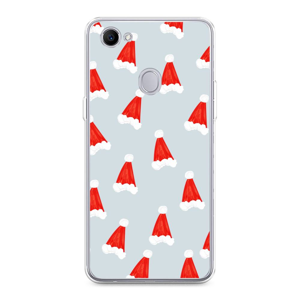 

Чехол для Oppo F7 "Новогодние шапочки", Белый;красный;серый, 250350-5