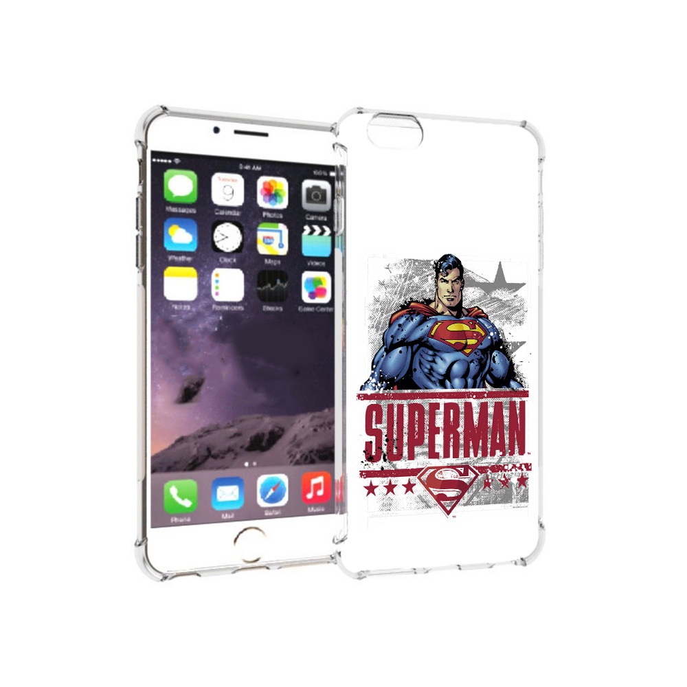 

Чехол MyPads Tocco для Apple iPhone 6 Plus рисунок супермен, Прозрачный, Tocco