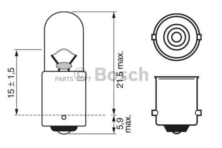 

Лампа BOSCH 4W T4W 1987302207