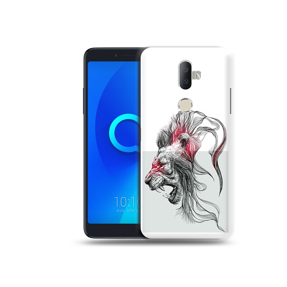

Чехол MyPads Tocco для Alcatel 3V разъяренный лев, Прозрачный, Tocco
