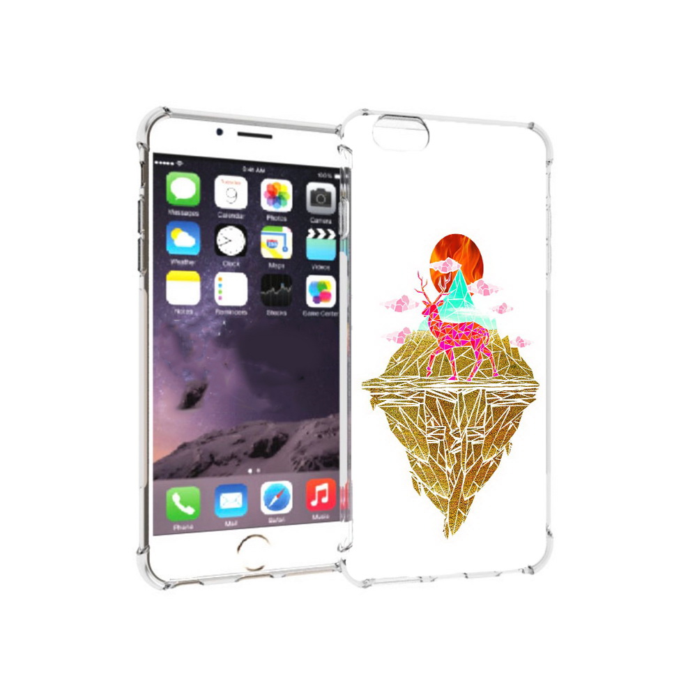 

Чехол MyPads Tocco для Apple iPhone 6 Plus розовый олень абстракция, Прозрачный, Tocco