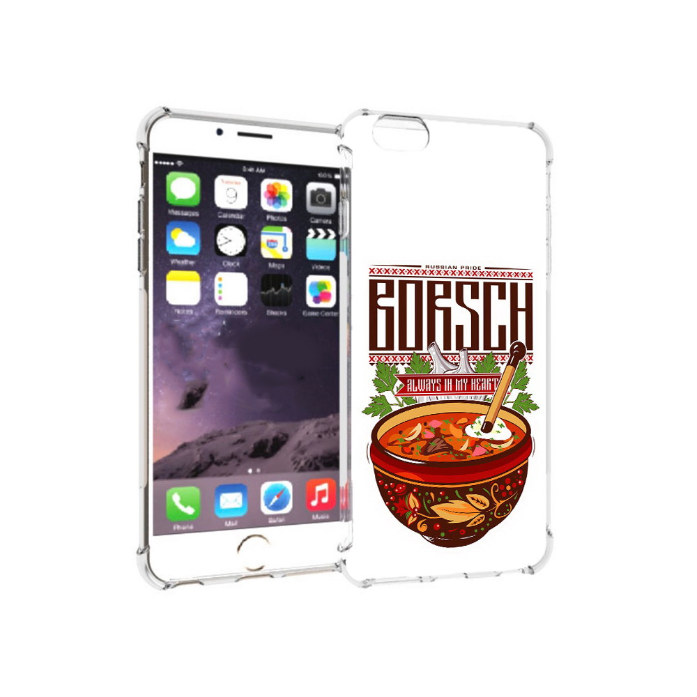 

Чехол MyPads Tocco для Apple iPhone 6 Plus русский борщ, Прозрачный, Tocco