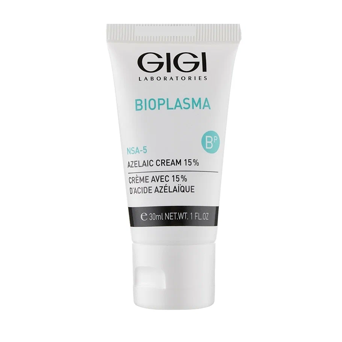 Крем для лица GIGI Bioplasma с 15 % азелаиновой кислотой для жирной проблемной кожи 30 мл gigi крем с азелаиновой кислотой nsa 5 azelaic cream 15% 30 мл